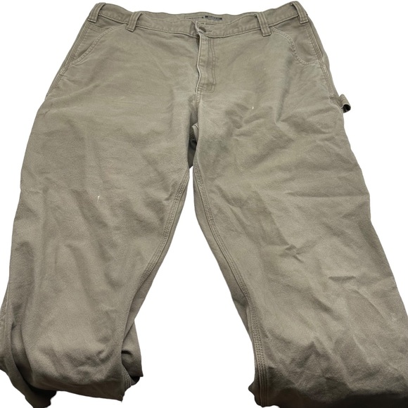 Carhartt Pants Mens 38x36 Relaxed Fit Carpenter Cargo Work Rugged Khaki 103279 - Picture 1 of 15